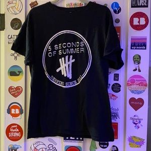 Black 5SOS Authentic 2014 Tour T-shirt